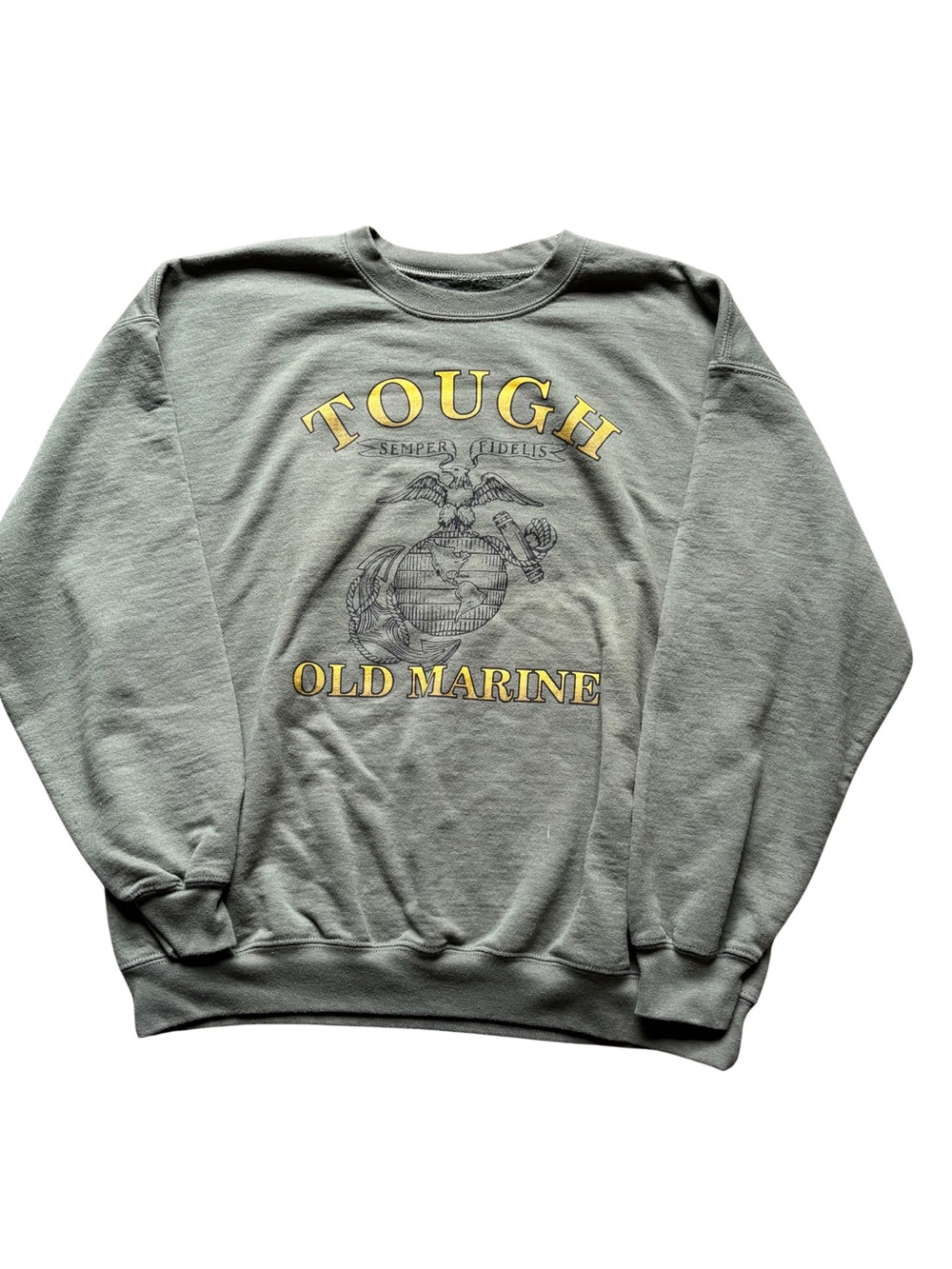 'Tough' green Graphic Crewneck Sweatshirt